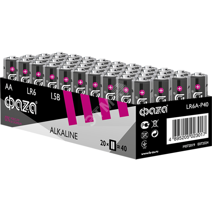 Алкалиновые элементы питания JAZZWAY ФАZА LR 6 Alkaline Pack-40 5023017